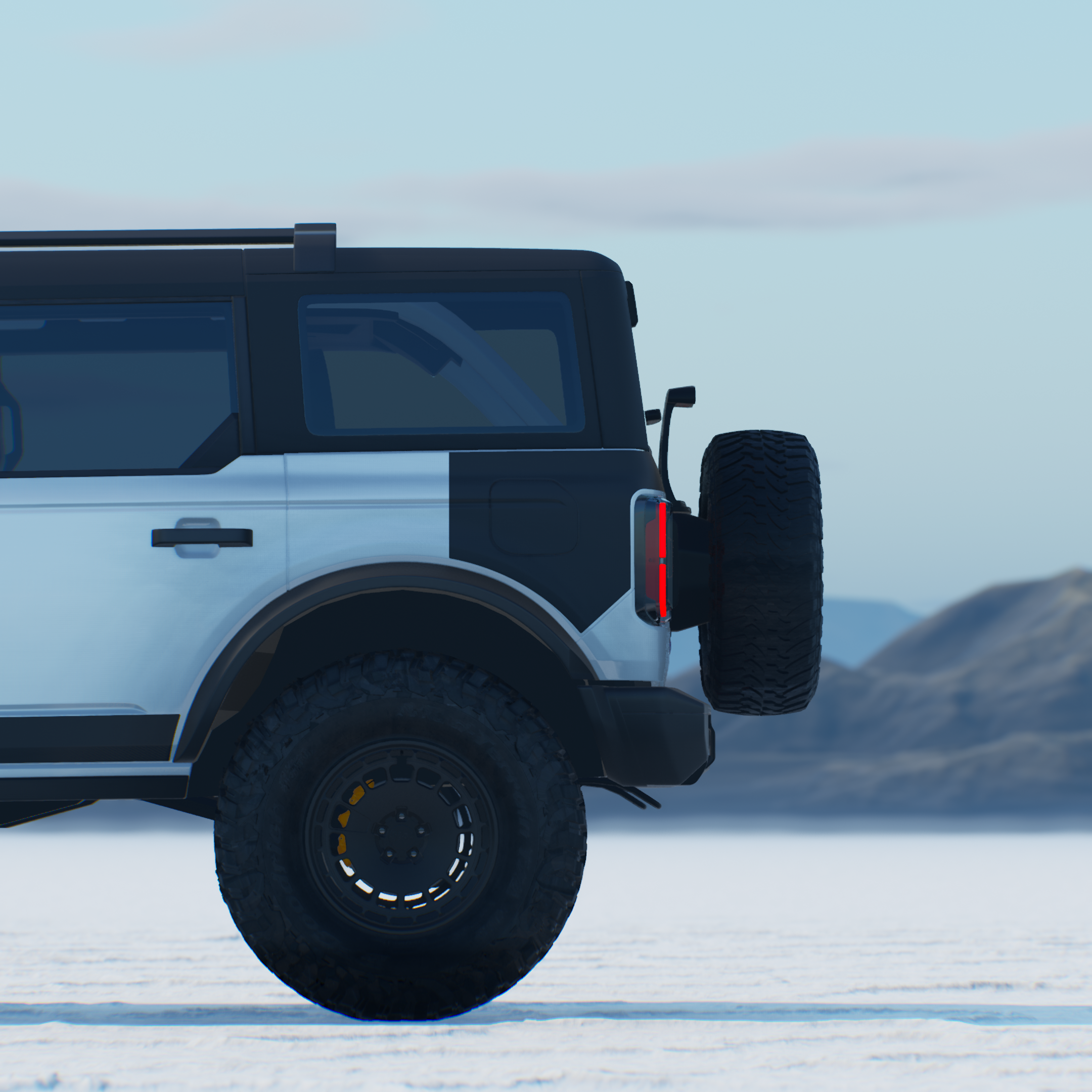 MATTE BLACK ford bronco corner kit blackout decal