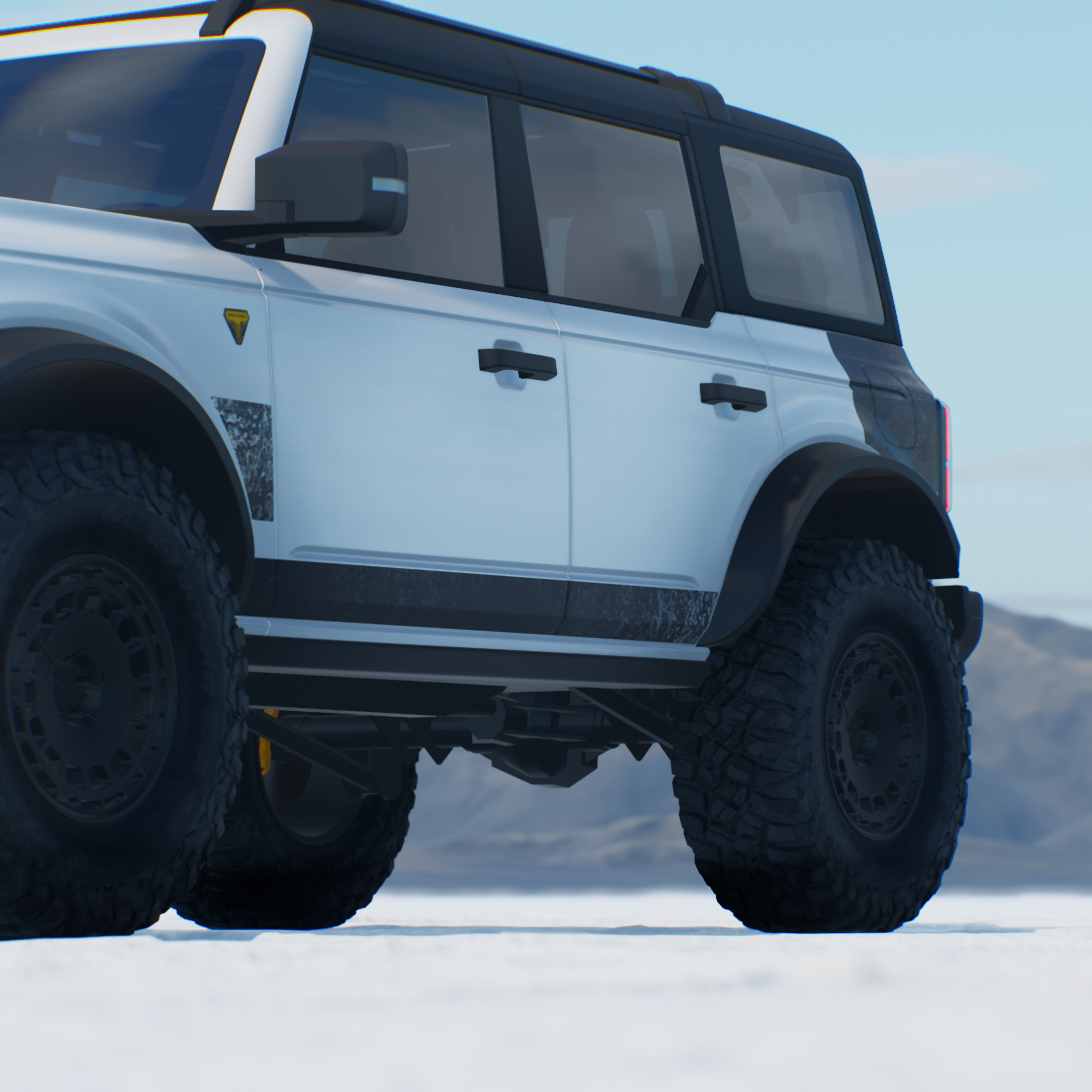 FORGED CARBON ford bronco windshield banner decal forged carbon