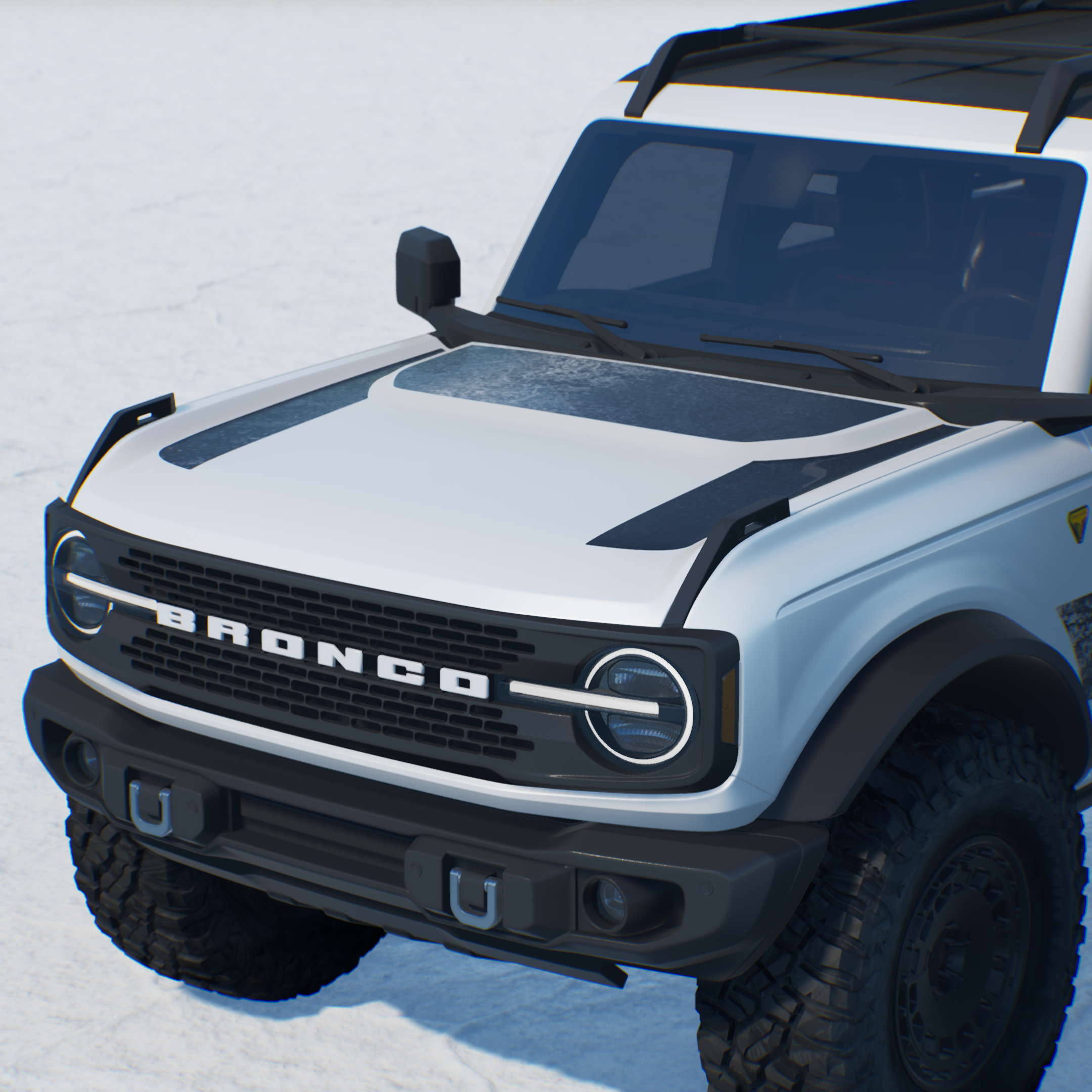 FORGED CARBON ford bronco hood decal forged carbon