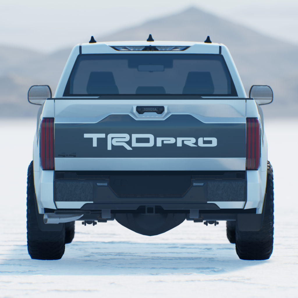 5 TRD PRO Matte Black Metal Tailgate Trunk Badge - Toyota Tundra 4Runner Tacoma - Foto 6