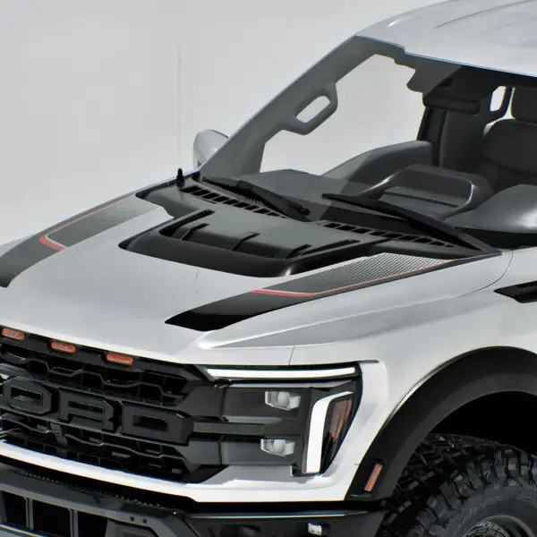 Ford Raptor Racing Wrap FORD F150 RAPTOR HERITAGE HOOD STRIPES v1 - Rumble Wraps